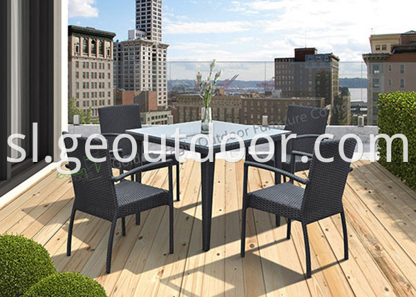 square wicker patio dining set